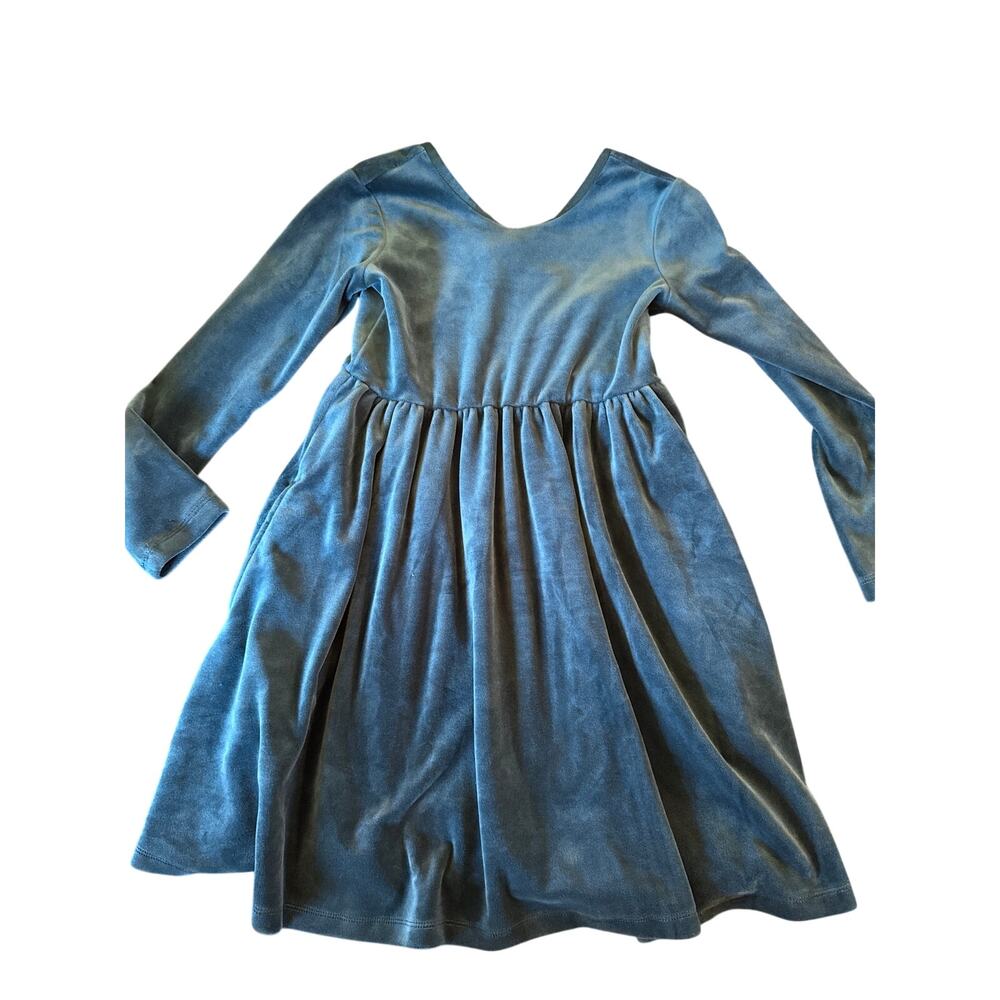 HANNA ANDERSSON- long sleeve velour skater dress. size 6/7